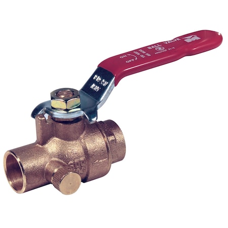 Mueller Industries B&K ProLine 1 in. Brass Compression Ball Valve Full Port Lever 107-555NL